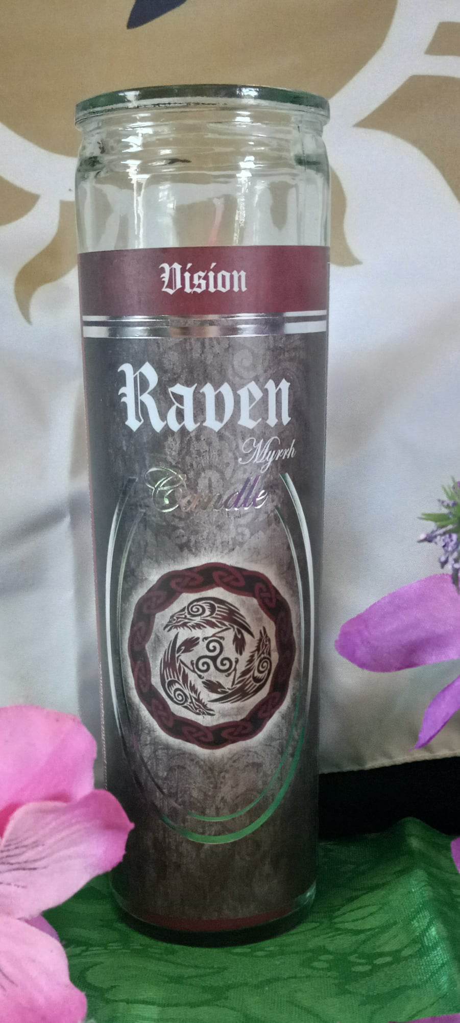 7 Day Glass Ritual Candle - *New* Raven -