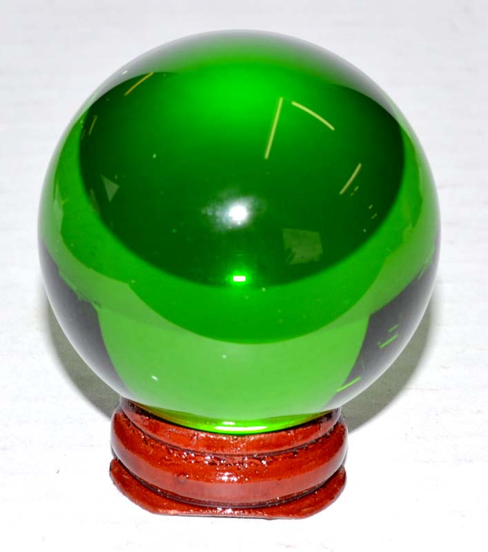 80 mm Green Crystal Ball