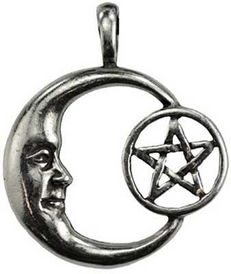 Pentagram Moon Amulet