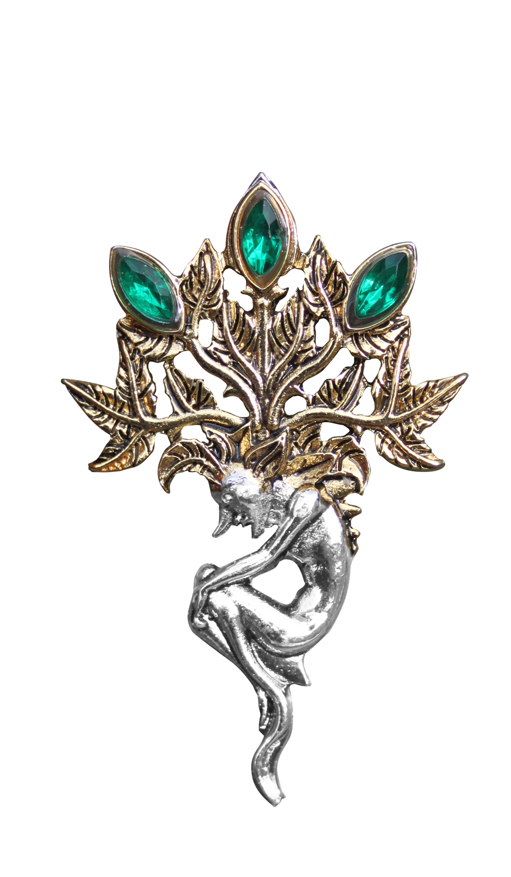Mandrake for Luck and Wealth Brooch by Briar
