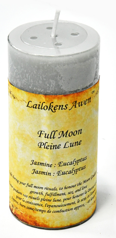 4" Full Moon scented Lailokens Awen candle