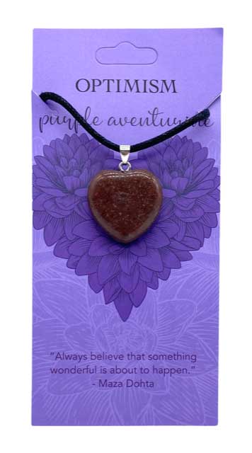 Optimism Purple Aventurine heart