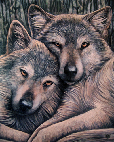 Loyal Companions Canvas Art Print by Lisa Parker