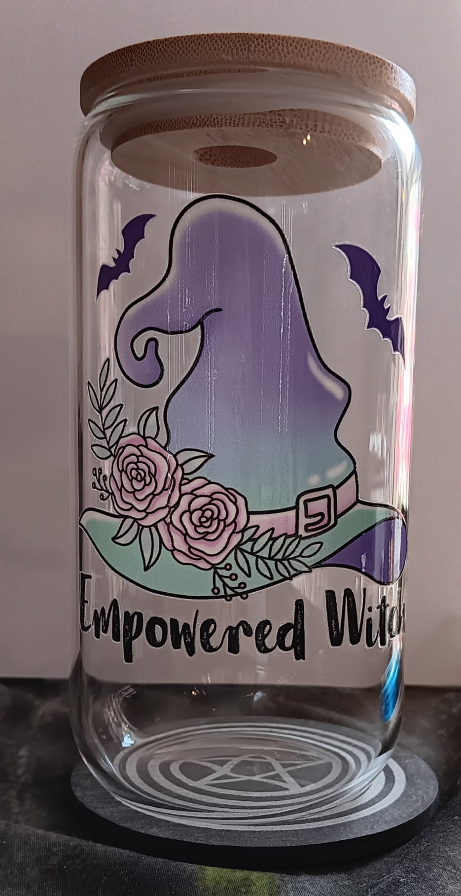 Empowered Witch Glass tumbler