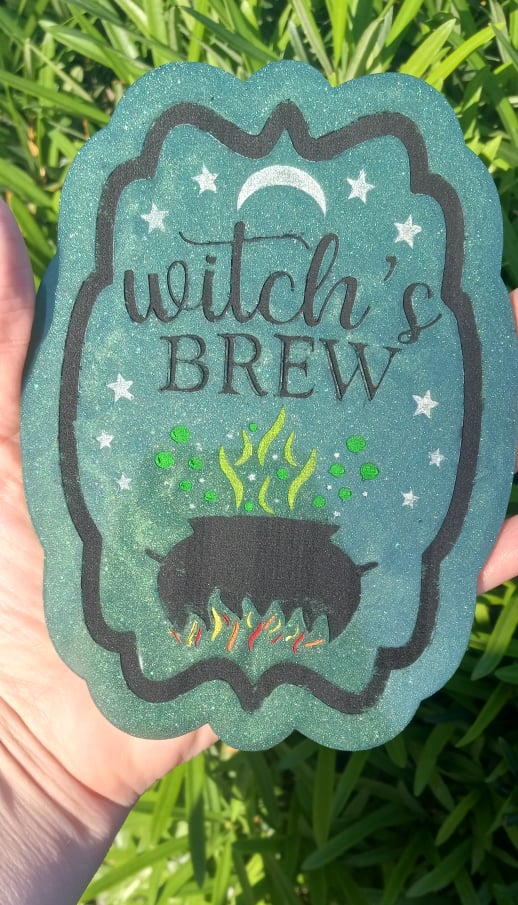 Witches Brew Resin Altar Tile