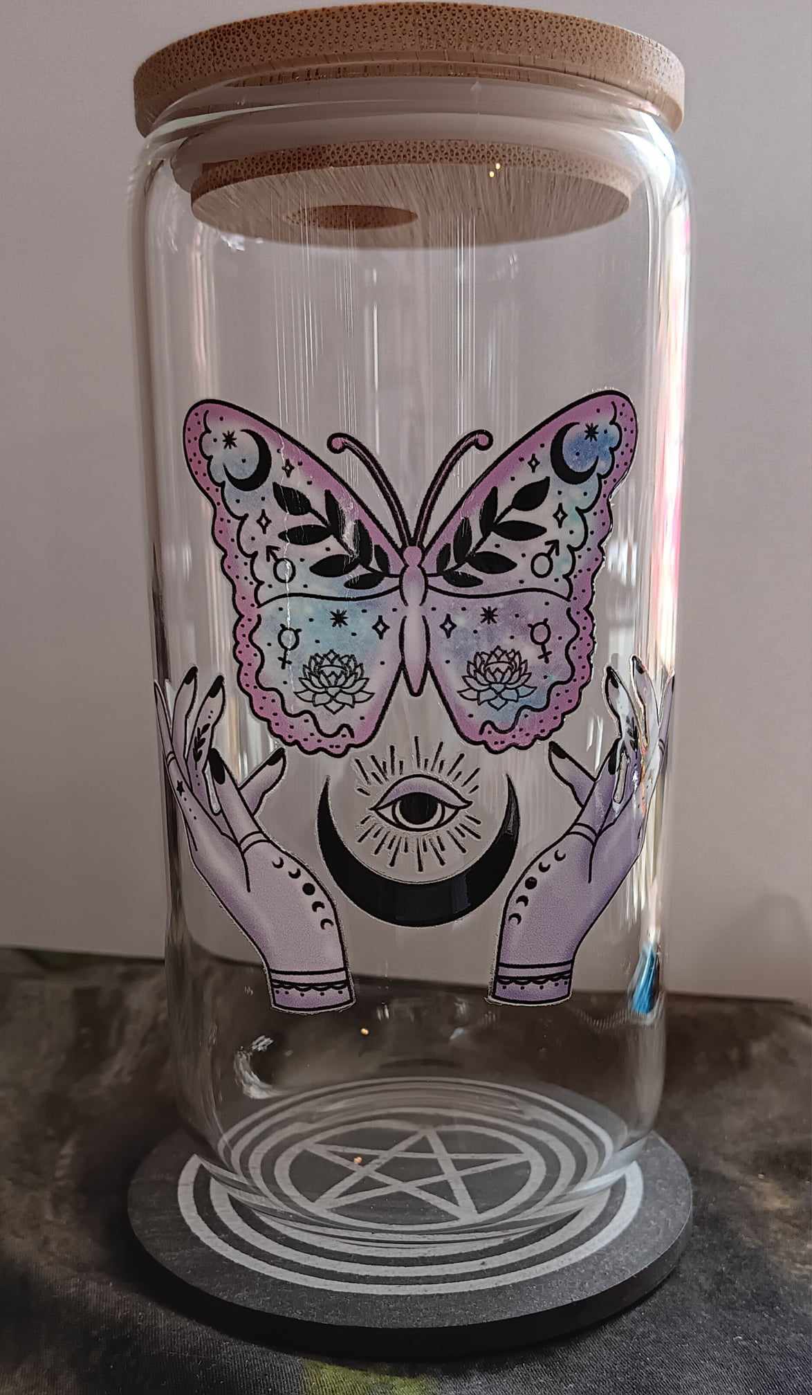 Butterfly Magick Glass Tumbler - Click Image to Close