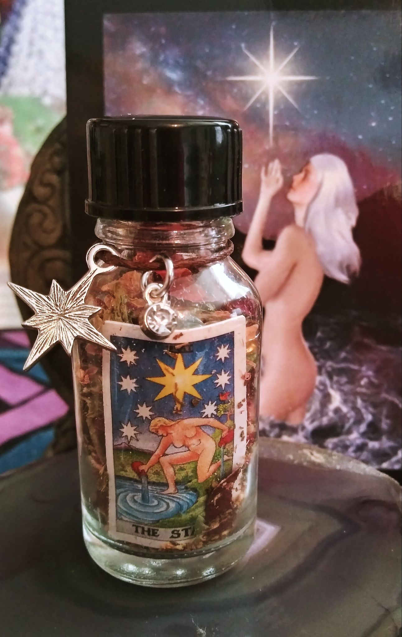The Star Tarot Mini Spell Jar - Click Image to Close