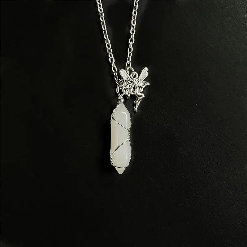 quartz Fairy Crystal Necklace - Click Image to Close