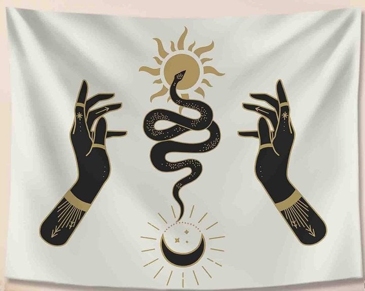 The Witches Hands and Snake Altar Cloth - Click Image to Close
