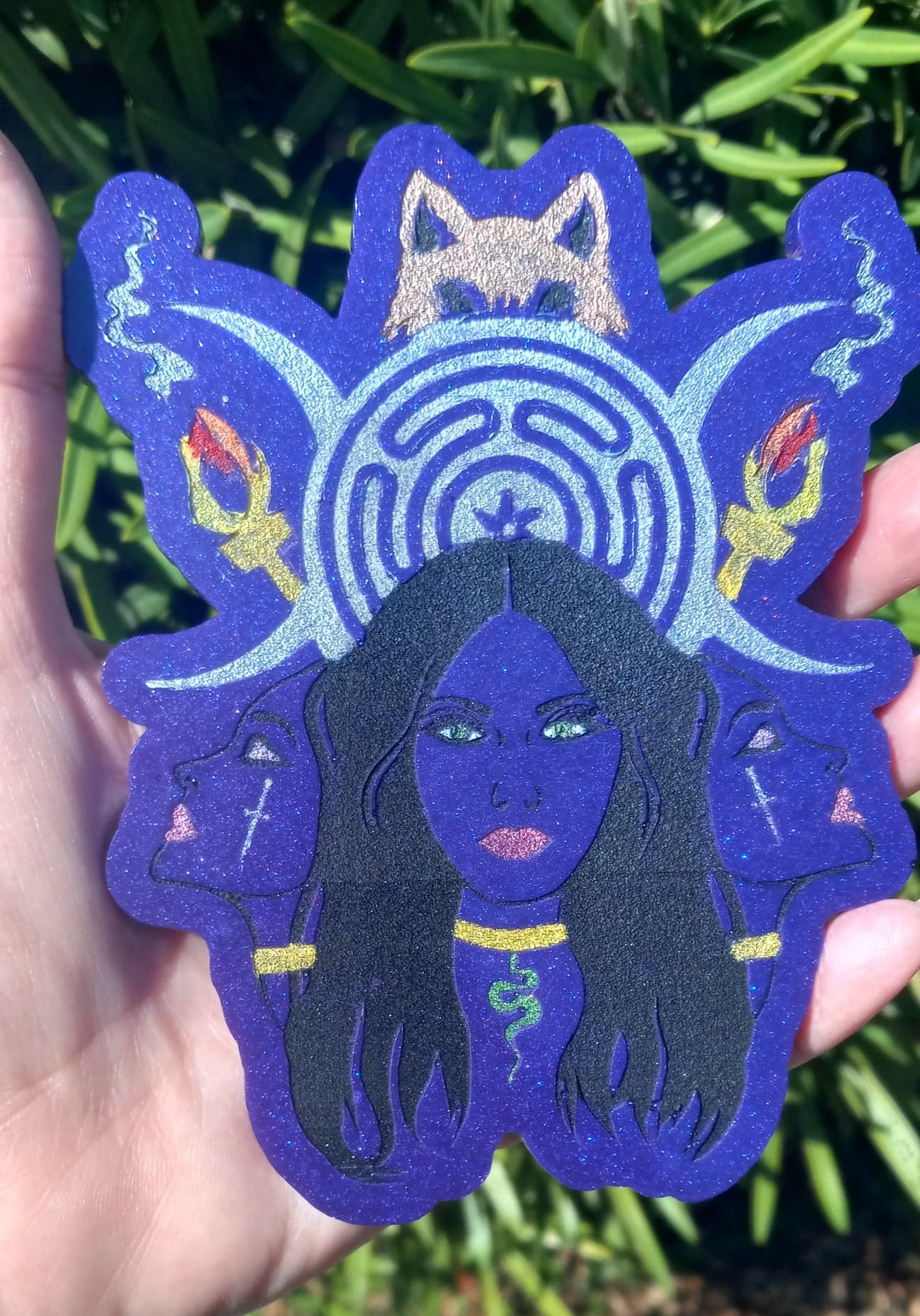Goddess Hecate Resin Altar Tile Shipping included in price - Click Image to Close
