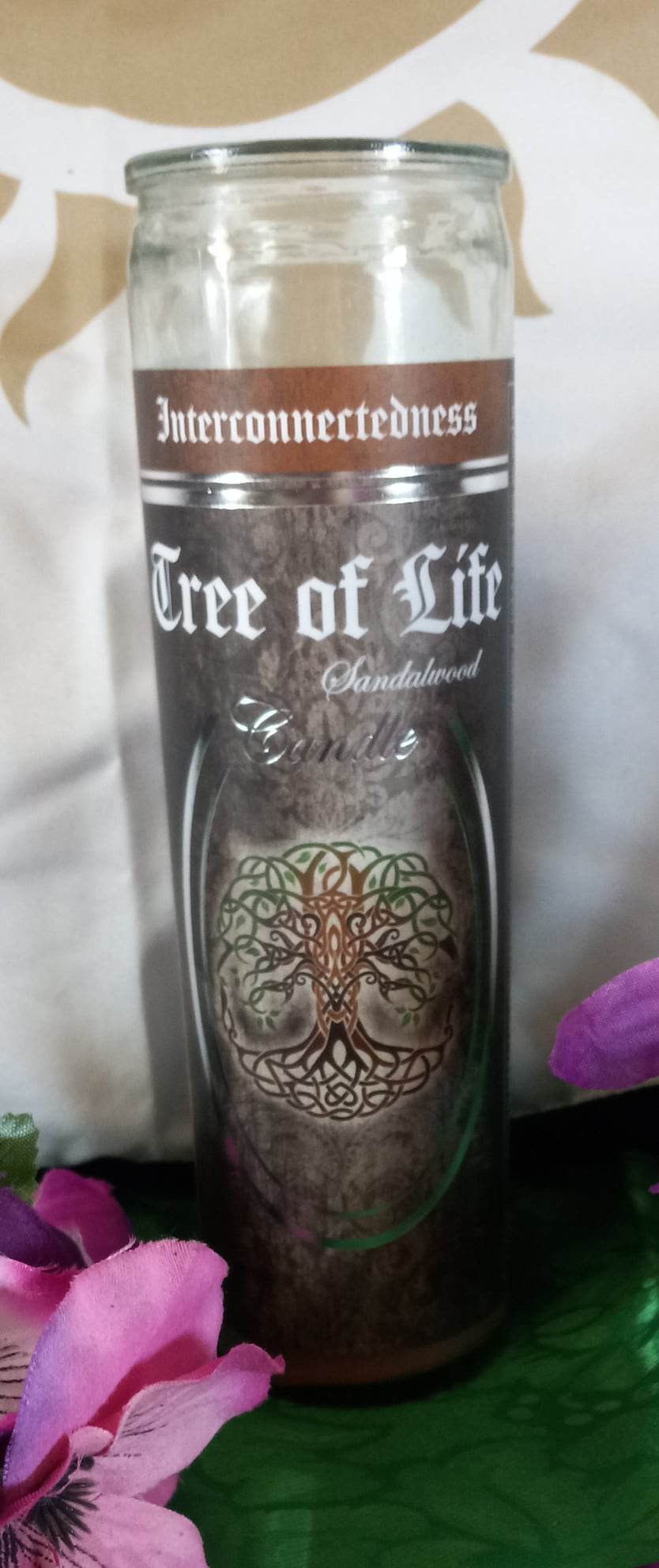 7 Day Glass Ritual Candle - *New* Tree of Life - Interconnectedness - Click Image to Close