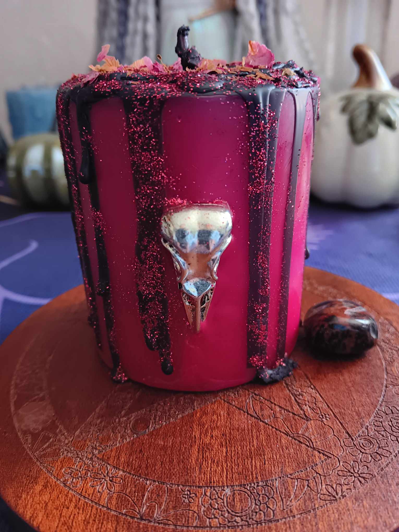 Morrigan Ritual Pillar Candle - Click Image to Close