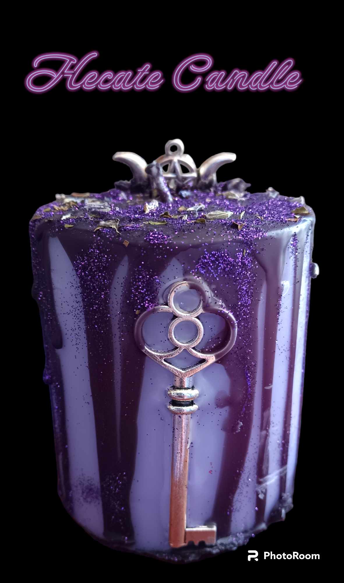 SpellBinder's Signature Deity Hecate Dripped pillar candle - Click Image to Close