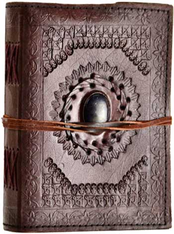 Gods eye Leather Blank Book w/ cord - Click Image to Close