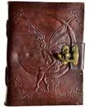 Fairy Moon leather blank book w/ latch - Click Image to Close