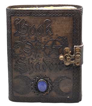 Book of Shadows aged looking paper leather w/ latch - Click Image to Close