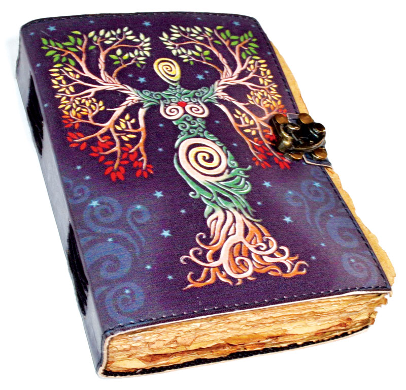 Goddess Aged Looking Paper leather w/ latch - Click Image to Close