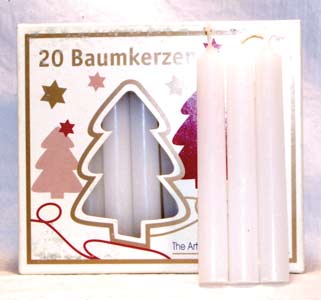 1/2" White Chime Candle 20 pack - Click Image to Close