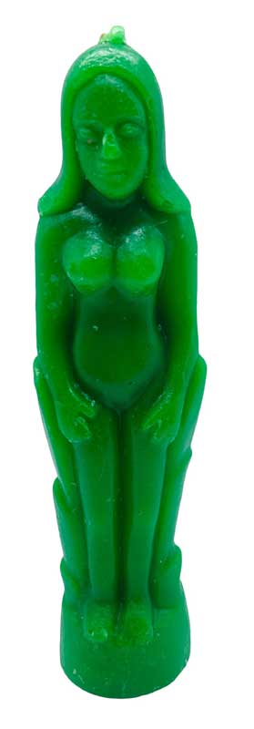 Green Female candle - Click Image to Close