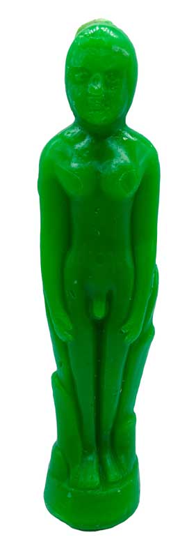 Green Male candle - Click Image to Close