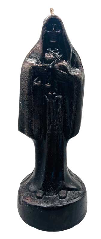 10" Black Holy Dearth candle - Click Image to Close