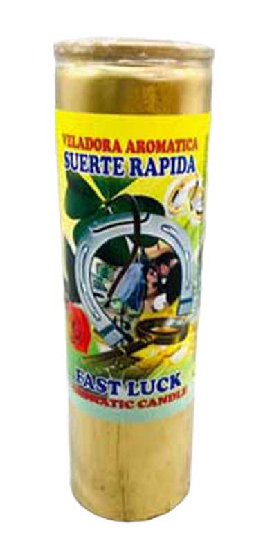 Fast Luck Gold (Suerte Rapida) aromatic jar candle - Click Image to Close