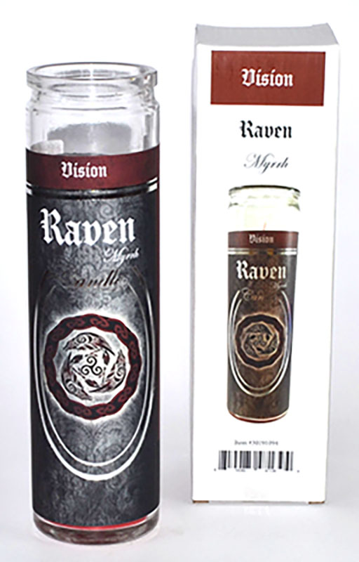 90 hr Raven (Myrrh) jar candle - Click Image to Close