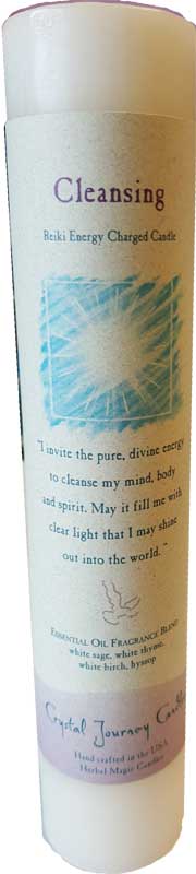 Cleansing Reiki Charged pillar candle - Click Image to Close