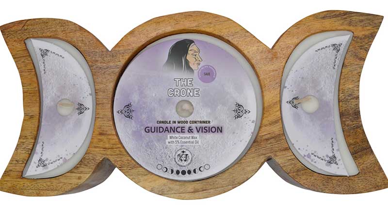 60 hr Crone Guidance & Vision triple moon candle - Click Image to Close