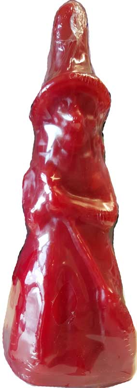 6"-7" Red Witch candle - Click Image to Close