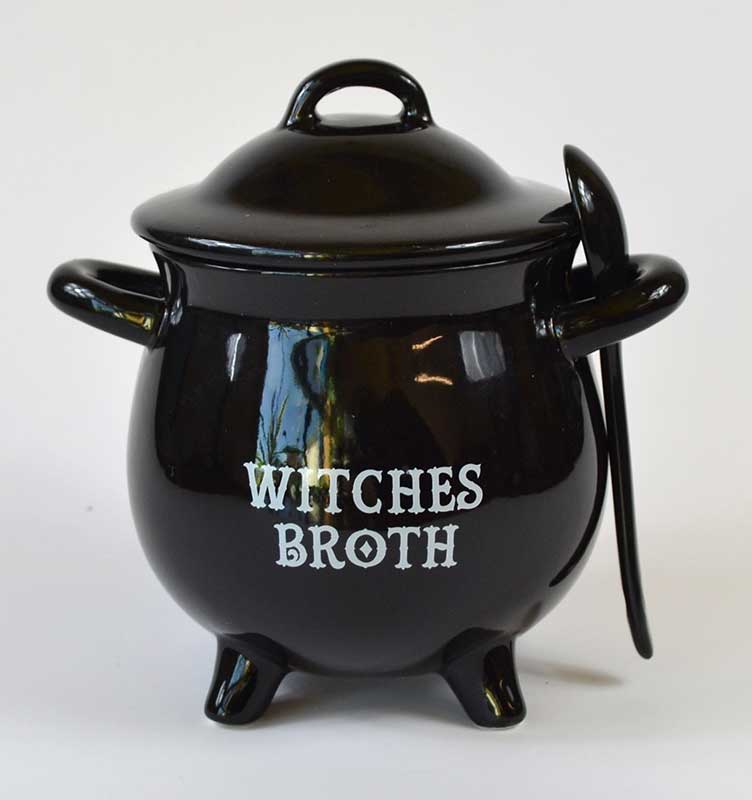5 3/4" Witches Broth bowl & Spoon - Click Image to Close