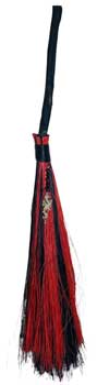 21+" Dragon Black & Red broom - Click Image to Close