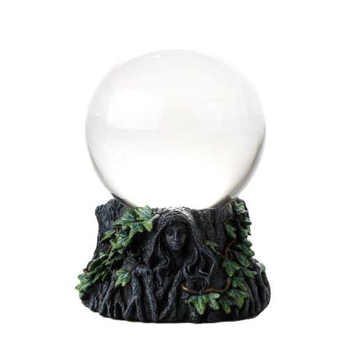 100mm Maiden, Mother Crone with Clear gazing ball - Click Image to Close