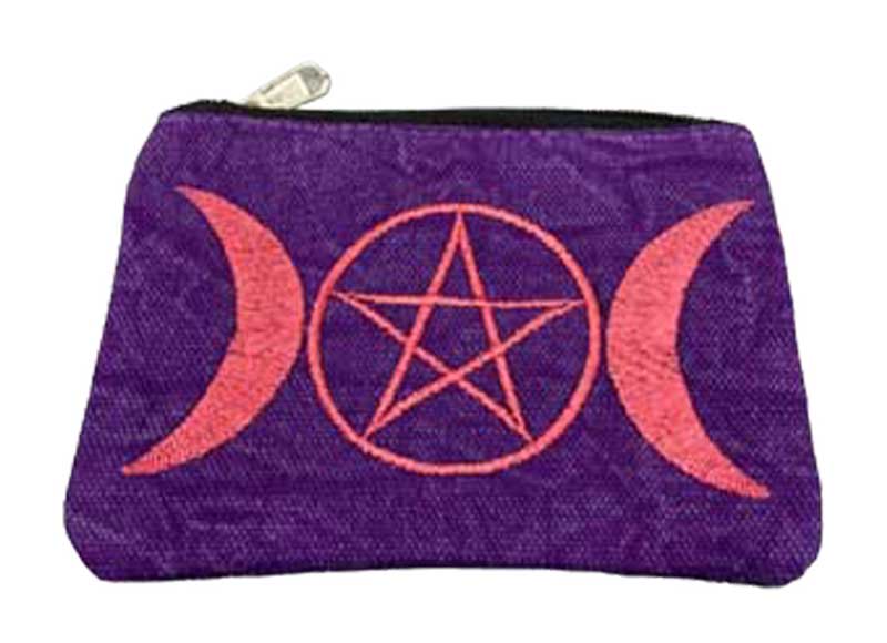 (set of 2) 4" x 6" Triple Moon coin purse - Click Image to Close