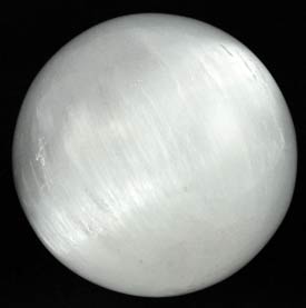 3" White Selenite ball - Click Image to Close