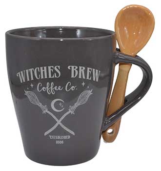 4" Witches Brew mug & Spoon set - Click Image to Close