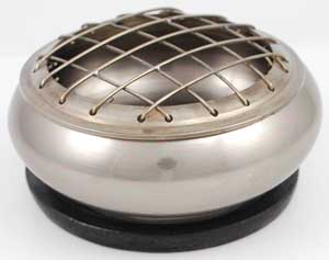 Pewter Screen Charcoal Burner - Click Image to Close