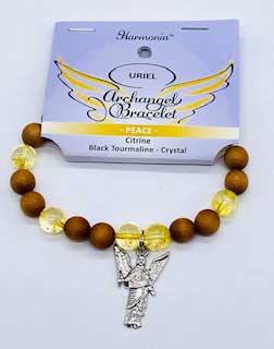 8mm Archangel Uriel Peace bracelet - Click Image to Close