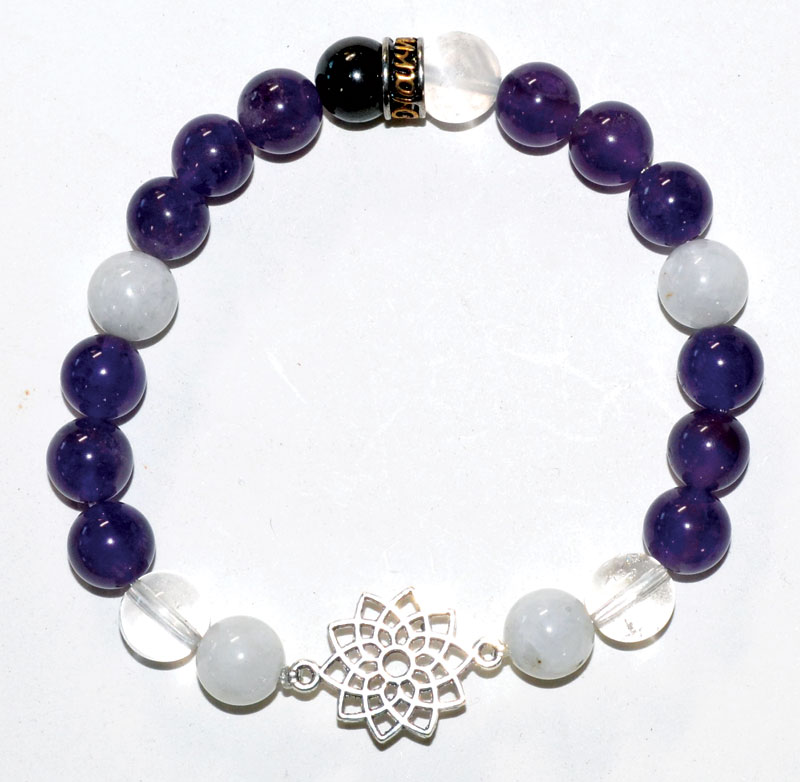 8mm Chakra Crown Braclet - Click Image to Close