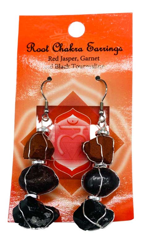 Root chakra earrings - Click Image to Close