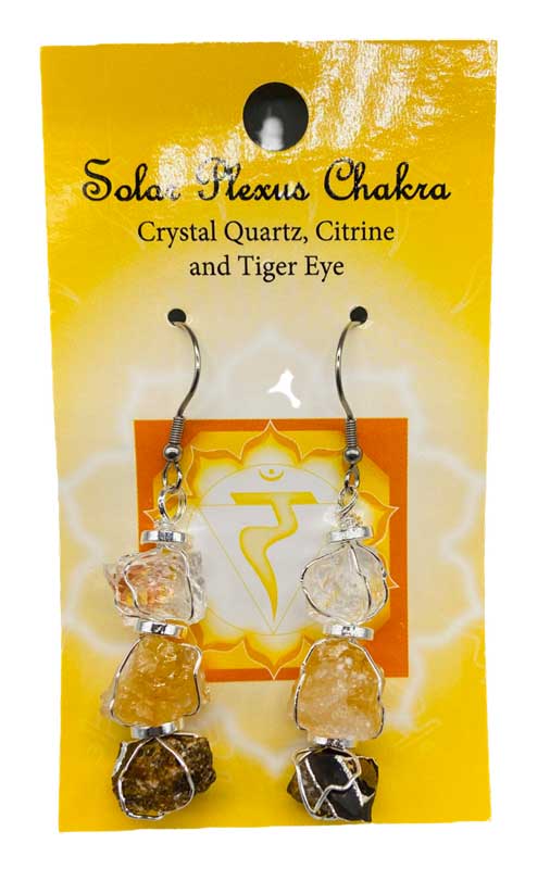 Solar Plexus chakra earrings - Click Image to Close