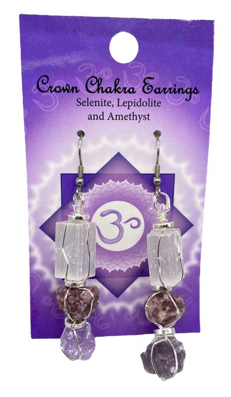 Crown chakra earrings - Click Image to Close