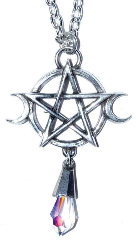 Goddess pewter Amulet necklace - Click Image to Close