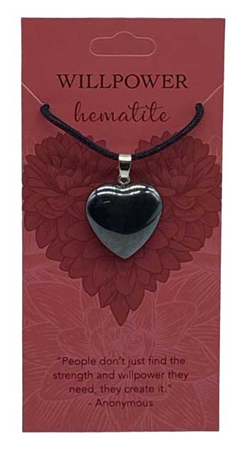 Willpower Hematite heart - Click Image to Close
