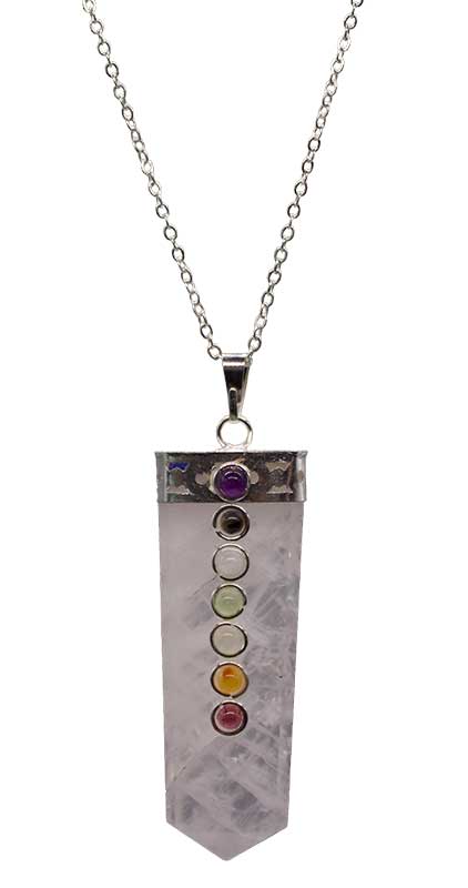 Rose Quartz Chakra necklace - Click Image to Close