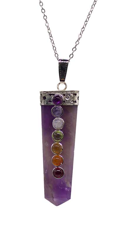 Amethyst Chakra necklace - Click Image to Close