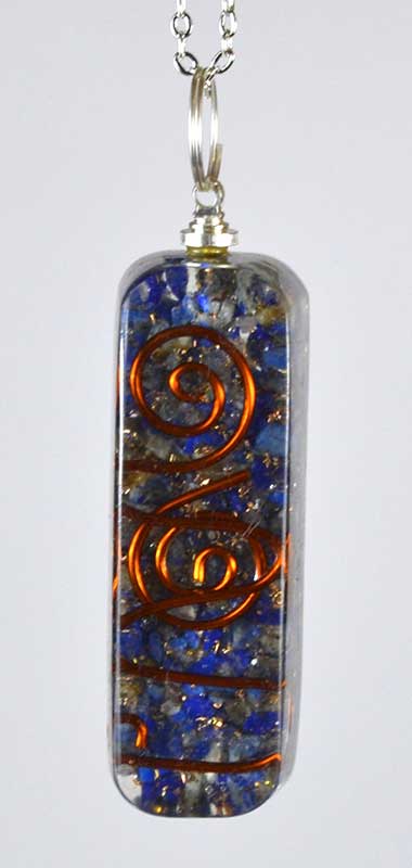 2" Orgone Lapis W 20" chain - Click Image to Close