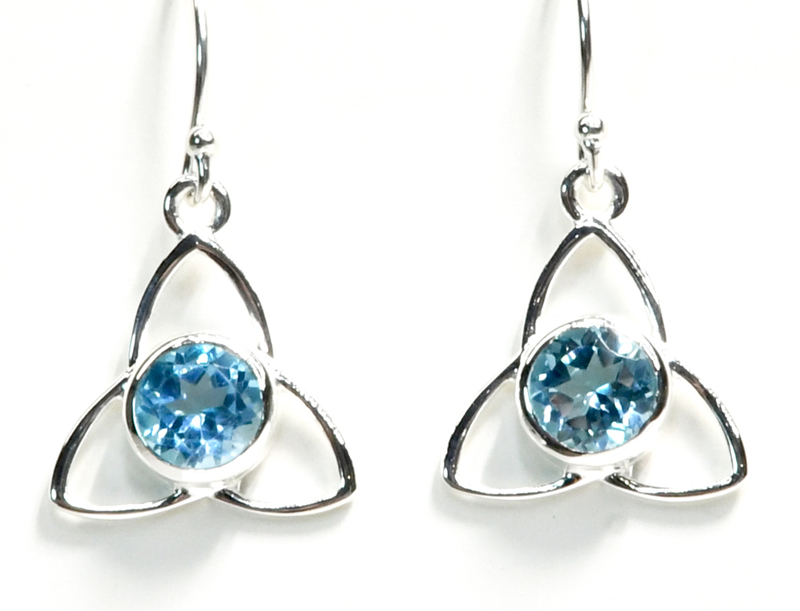 Blue Topaz earrings - Click Image to Close