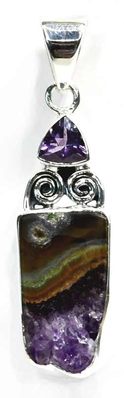 Amethyst Slice pendant - Click Image to Close