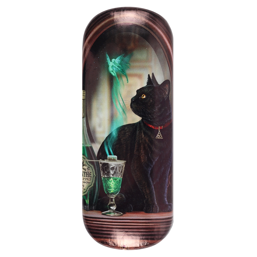 Absinthe (Black Cat) Eye Glass Case by Lisa Parker - Click Image to Close